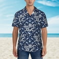 thumbnail image 5 of Uemuo Dragon Printed Regular Fit Short Sleeve Casual Hawaiian Shirt for Men,Aloha shirt,Tropical shirt,Floral print shirt,Vacation Beach shirt-Large, 5 of 9