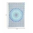 thumbnail image 3 of Bless International Hecho a mano indio hippie bohemio psicodélico pavo real mandala colgante de pared dormitorio universitario playa mantas mantel ropa de cama tapiz (pavo real azul cielo doble (54 x, 3 of 5