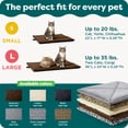 thumbnail image 6 of Furhaven ThermaNAP Self-Warming Cat Bed for Indoor Cats & Large/Medium Dogs, Washable & Reflects Body Heat - Quilted Faux Fur Reflective Bed Mat - Cream, Large, 6 of 9
