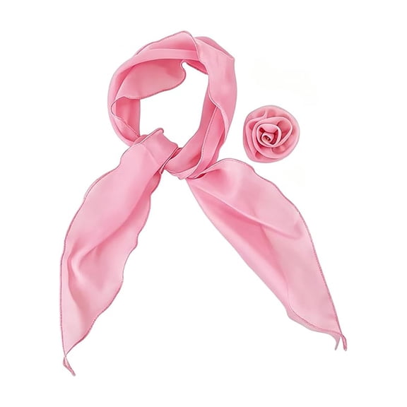 Women Lightweight Chiffon Scarf Breathable Solid Color Soft Chiffon Long Fashion Scarves (Pink One Size)