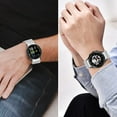 thumbnail image 3 of MJSHUN Metal Band Compatible with Samsung Galaxy Watch 5 40mm 44mm/Watch 5 Pro LTE/Galaxy Watch 4 40mm 44mm/Watch 4 Classic 42mm 46mm, No Gap Mesh Loop Magnetic Bands Adjustable Strap (Silver), 3 of 7