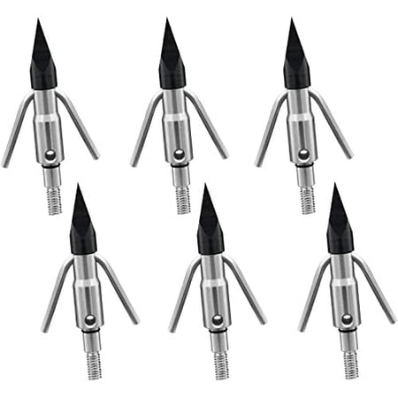 6PCS Bowfishing Broadhead Fishing Arrow Tips 225 Grain for Compound Bow Crossbow and Recurve Bow$$Other
