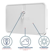 Leisure Coachworks RV Exterior Shower Box Kit ABS Hose Camper Trailer Cowboy Shower (White)
