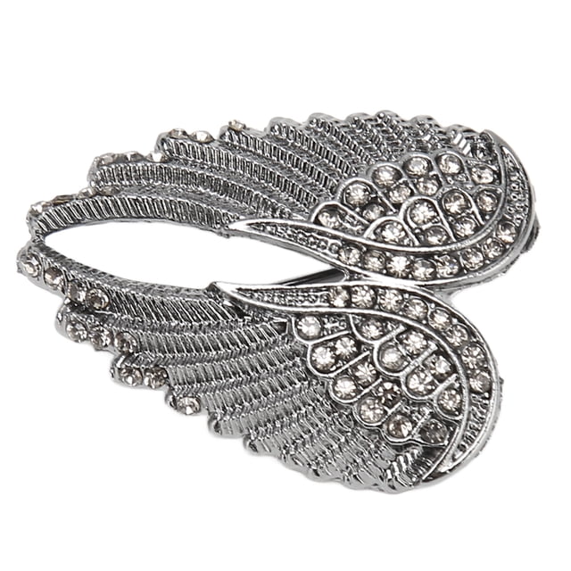 Brooch, Angel Wing Brooch Pin Stylish Handcrafted Inlay Elegant Long Lasting Color Retention For Jacket For Coat