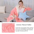 thumbnail image 4 of ZHAOCHENG Bata de mujer con cremallera, bata de baño para mujer, bata con capucha, bata de felpa polar, ropa de dormir cálida, pijama largo, camisón, 4 of 5