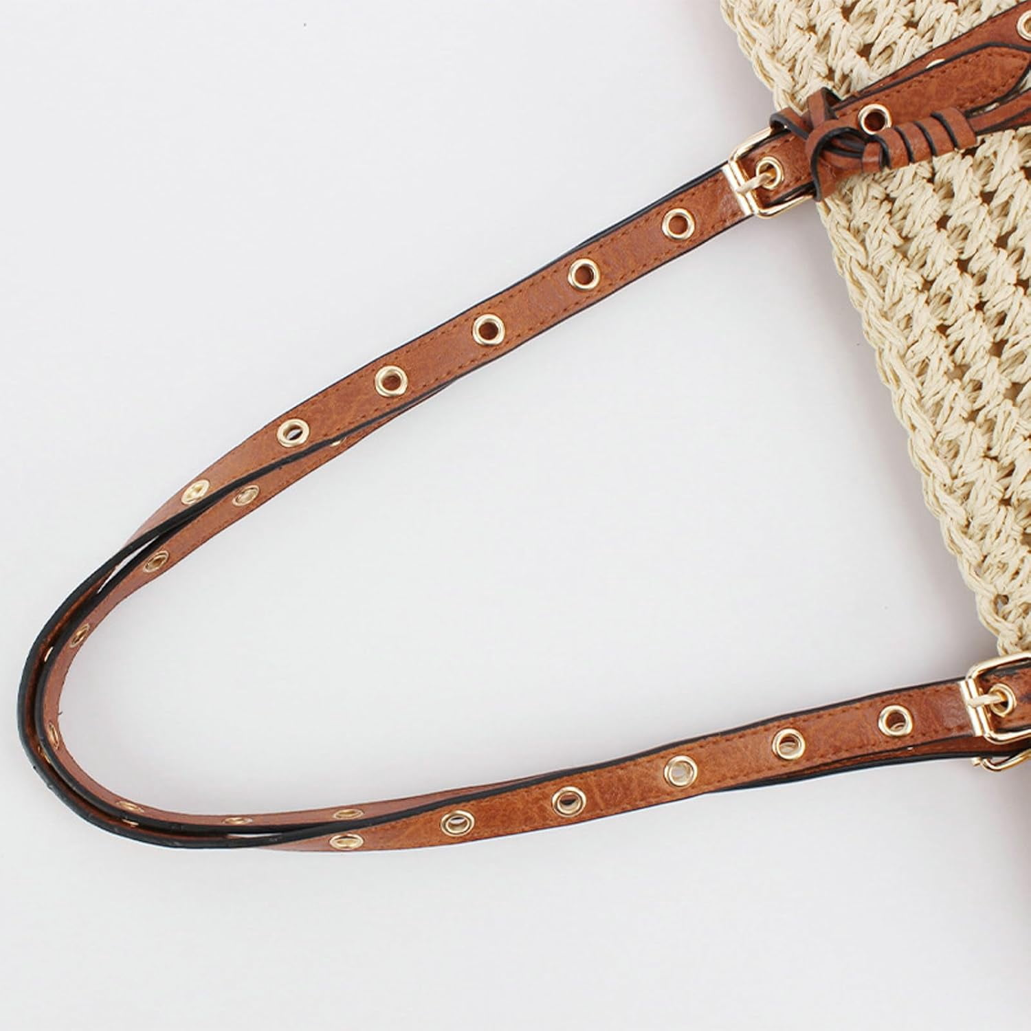 2026 Summer Straw Tassel Crochet Shoulder Bag Women Adjustable Strap Zip Casual Tote