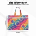 thumbnail image 3 of Handbag File Bag 15×10.6in Large Capacity Double Pocket Designed For Work Travel Travel Shopping Darkorchid Tie Dye Background Rainbow Colors Tie-Dye Pattern, 3 of 8