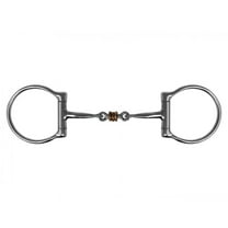 Showman Western D-Ring Bit w/ Dogbone Mouth & Copper Rings