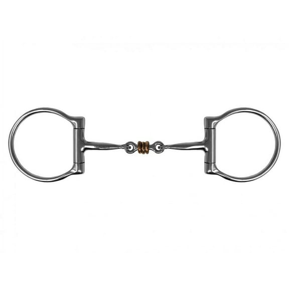 Showman Western D-Ring Bit w/ Dogbone Mouth & Copper Rings