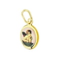 thumbnail image 2 of 14k Yellow Gold, Tiny Mini Colorful Rafael Angel Pendant Round 11mm NO Necklace, 2 of 8