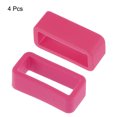 thumbnail image 3 of Uxcell Watch Band Strap Loops Silicone Watch Holder Keeper for 16mm Width Watch Band, Rose Red 4 Pack, 3 of 5