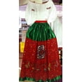 thumbnail image 2 of China Poblana Girls Folklorico Tri-Color Dress Set W/Eagle Sequin NWOT X-Small Skirt Length 24", 2 of 7