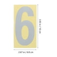 thumbnail image 5 of 5 Sets Reflective Mailbox Numbers Stickers Decals Post Door Silver, 5 of 8
