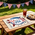 thumbnail image 4 of huayou 4th of July Patriotic Placemat, 12.6x16.5 Inch Red White Blue Theme Pattern Placemat, for Party Kitchen Farmhouse, 4 of 6