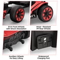 thumbnail image 5 of Wisairt 24V 10Ah Kids Electric Go Kart Drift Car, 360° Drift Ride on Toy with 800W Motors, 7.5 MPH, Adjustable Length, LED Lights, Drift Racing Kart for Big Kids 6-12 Years Old, 135 LBS, Red, 5 of 12
