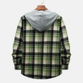thumbnail image 4 of RQYYD Flannel Hoodies for Men's Hooded Flannel Shirts Jackets Casual Long Sleeve Lightweight Flannel Hoodie Shacket Shirt, 4 of 6