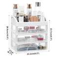 thumbnail image 4 of Annvchi Cosmetic Organizer with 3 Drawers Skincare Organizer Suitable for Dressing Tablebathroom Counter and Dressing Table（White）, 4 of 8
