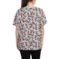 thumbnail image 5 of Disney Mickey & Minnie Mouse Women's & Plus All-Over Print Graphic Tee, Gray, 5 of 6