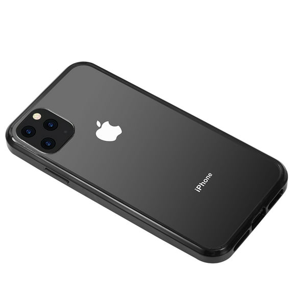 Apple iPhone 12 Pro Max /6.7" Phone Case with Clear Transparent / Black Corner TPU Cushion Bumper Frame Protective Hybrid Rigid Acrylic Protection Rubber Gummy Slim Hard Cover for iPhone 12 PRO MAX