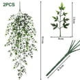 thumbnail image 2 of Paquete de 2 plantas colgantes artificiales, decoración de pared sintética, plantas falsas para estante, cocina, Patio, porche, interior y exterior, 2 of 5