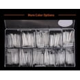 thumbnail image 4 of 500 Pieces Transparent Trapezoid Art Fake Nails Tips 10 Different Sizes French Fake Nail Tips for Women, 4 of 7