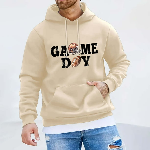 WILLBEST Sudaderas para Hombre, Sudadera con Capucha y Cordón con Estampado De Rugby para Hombre, Sudadera Informal Holgada y Cómoda para Negocios Chica