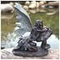 thumbnail image 2 of Napco 16.5 Inch Resin Fairy On Mushroom Outdoor Garden Statue, Bronze, 2 of 2