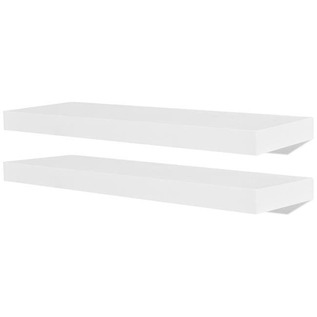 Floating Wall Mounted Shelf Bracket Stand2 Shelves Details about   Mount-It 