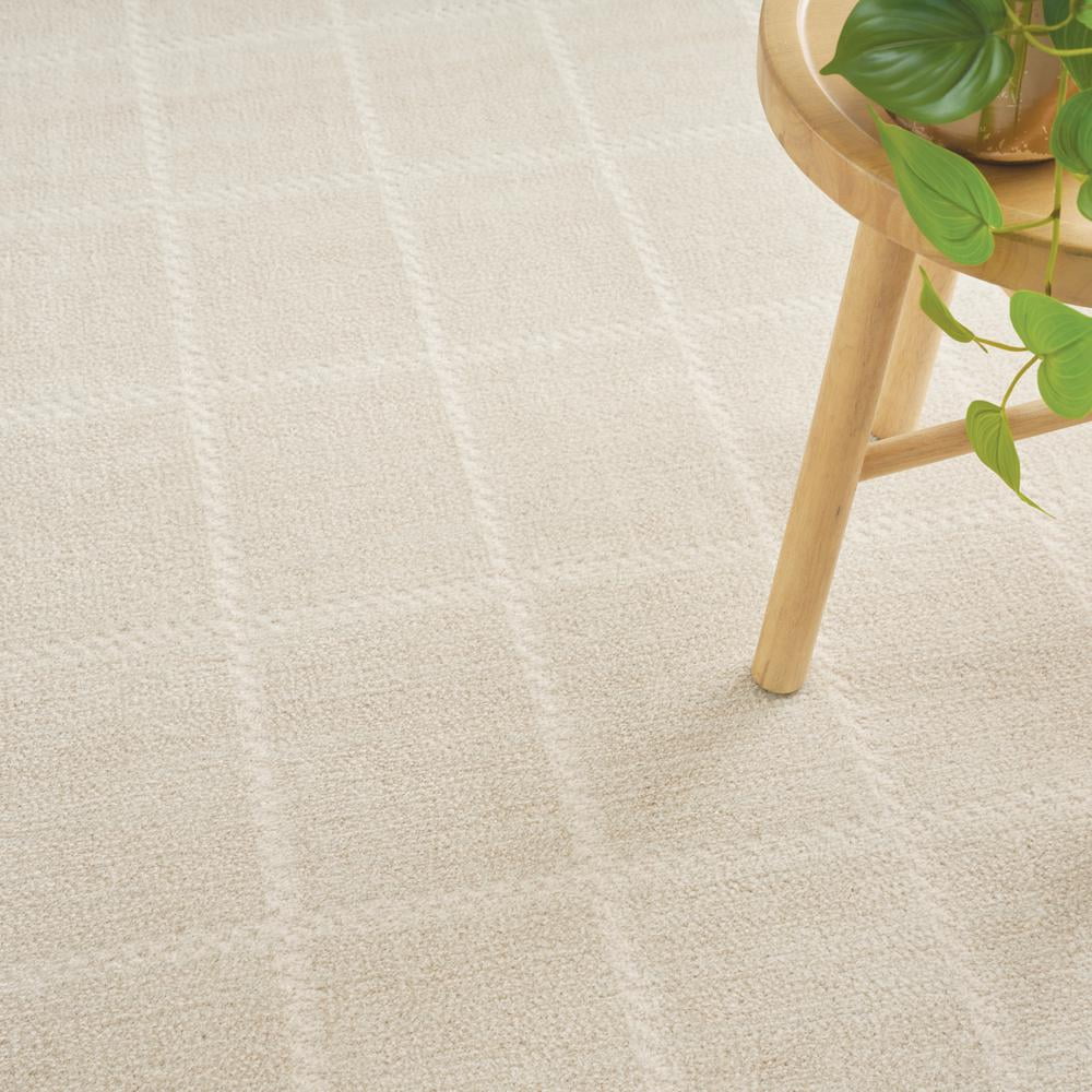 Nourison Serenity Home Geometric Ivory Cream 7'10" x 9'10" Area Rug (8x10)
