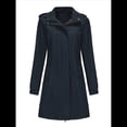 thumbnail image 3 of Chaqueta Impermeable para Mujer con Capucha, Abrigo Impermeable para Mujer, Cortavientos Azul Oscuro M, 3 of 8