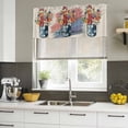 thumbnail image 5 of 2 Pack Valances for Windows, 4th of July Window Valances for Living Room/Bedroom/Bathroom, Retro Watercolor American Flag Star Flowers Light Filtering Kitchen Curtain Valance 54"W x18" L, 5 of 9