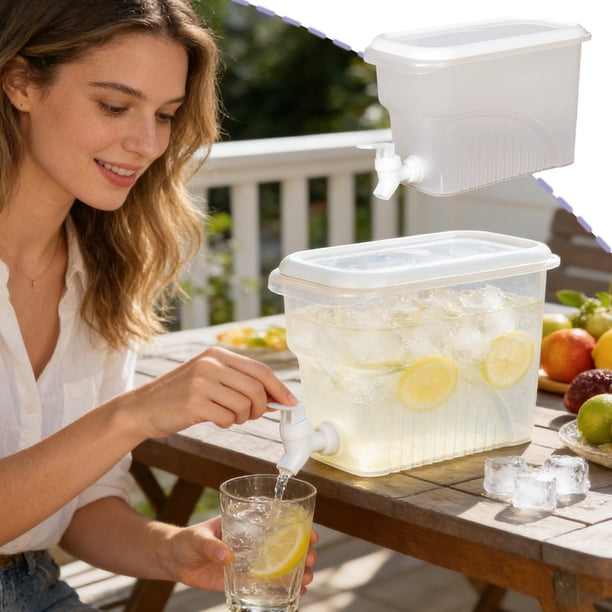 Waters Dispenser With Tap Cold Waters Jug Clear Beverage Dispenser For Refrigerator Camping Daily Use