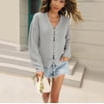 thumbnail image 2 of Vedolay Sweaters for Women 2023 Fall Cropped Turtleneck Knitted Sweater Pullover Loose Tops,Gray 3XL, 2 of 3