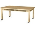 thumbnail image 3 of Wood Designs  36 x 60 in. Mobile Four Seater High Pressure - Laminate Desk with Hardwood Legs- 22 in., 3 of 7
