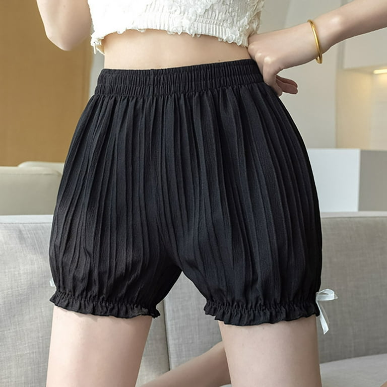compression shorts under dress TRUBKH Slip Shorts for Women Under Dresses Thigh Society Shorts to Wear Under Dresses Compression Shorts for Women Safety Shorts Under Skirt Shorts Underskirt Shorts Black Xl