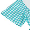 thumbnail image 4 of Women's Retro 1950s Cocktail Dress Lapel Button Plaid Short Sleeve A Line Swing Midi Prom Tea Dresses with Belt, 4 of 8