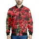 thumbnail image 3 of Chaqueta con cremallera y estampado de flores de rosas para hombre, abrigo con estampado floral en 3D de plantas, chaquetas informales de gran tamaño, ropa de calle, mangas largas, 3 of 5