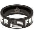 thumbnail image 5 of Firefighter Axe American Flag Tungsten Carbide Ring, 5 of 9