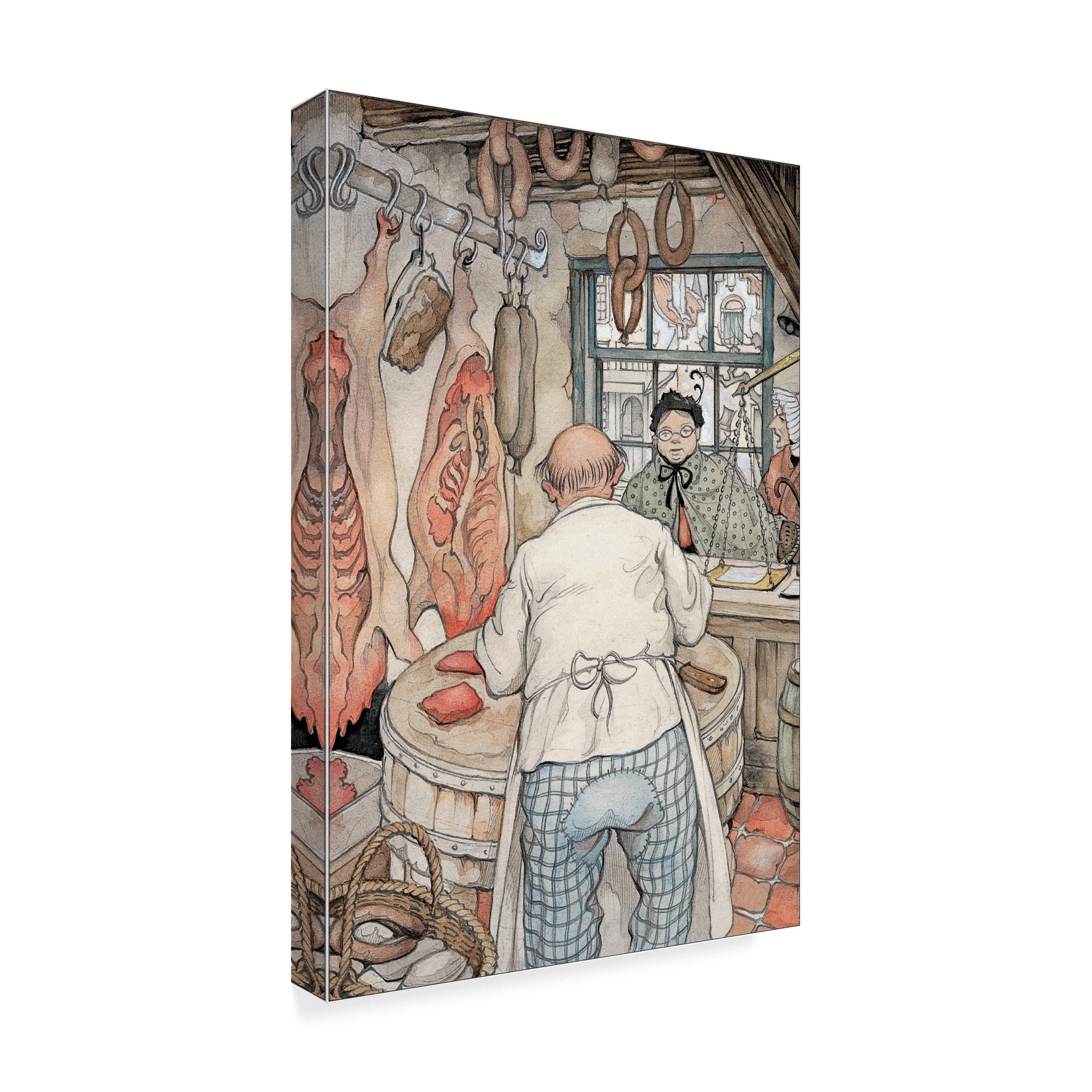 Trademark Fine Art 'The Butcher' Canvas Art by Anton Pieck