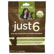 Rachael Ray Nutrish Just 6 Soft & Chewy Bites Dog Treats with Real Chicken, 8 oz