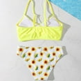 thumbnail image 2 of Otqutp Bathing Suit Cover up Kids New Girls Yellow Flowers Split Swimsuit Small Middle And Large Children's Swimwear Children's Bikini, 2 of 7