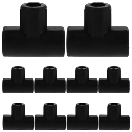 OUNONA 10 Pcs Spinning Ferrule Fishing Reel Connector Travel 4.00X3.20X2.00CM Black