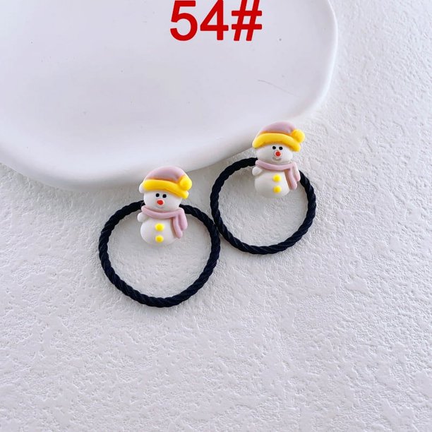 Venta caliente de lazos navideños para el cabello para niños, banda navideña para el cabello, elásticos suaves, lazos para el cabello, bandas, accesorios navideños para niñas y mujeres