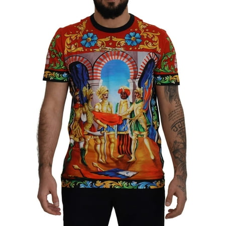 Dolce Gabbana Majolica Soldier Cotton Mens Exclusive T-shirt