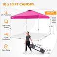 thumbnail image 3 of EAGLE PEAK 10 x 10 ft Straight Leg Pop-up Canopy w/ Easy Peak One Person Setup (100 sqft of Shade), 3 of 10
