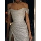 thumbnail image 5 of Vestido de fiesta sexy con abertura brillante para mujer de primavera y verano, 5 of 5