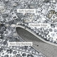 thumbnail image 6 of Garvee 8x10 Persian Boho Rug Medallion Distressed Area Rug Soft Foldable Thin Rug Anti-Slip Non-Shedding Carpet for Dining Room Home Office, Gray, 6 of 8
