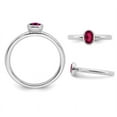 thumbnail image 3 of 1/2 Carat (ctw) Lab-Created Ruby Ring in Sterling Silver, 3 of 4