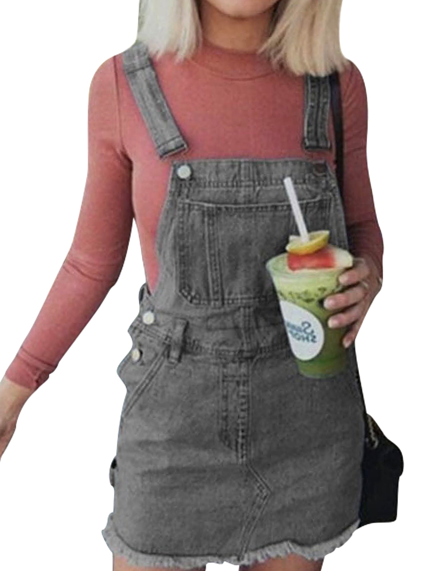 denim overall skirt xl