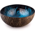 thumbnail image 2 of Cocobowl Splash cuenco decorativo de coco azul, pulido, 2 of 5